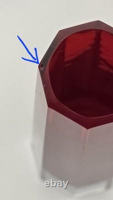 Vase en verre Sommerso rouge Flavio Poli Murano década de 1950 Seguso Vetri d'Arte