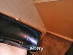 Vase en verre Sommerso tri-couleur Murano années 1970 pièce d'art 26 cm Flavio