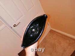 Vase en verre Sommerso tri-couleur Murano années 1970 pièce d'art 26 cm Flavio