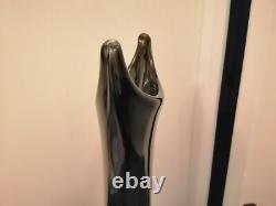 Vase en verre Sommerso tri-couleur Murano années 1970 pièce d'art 26 cm Flavio