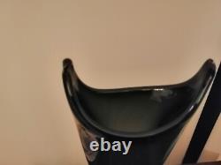 Vase en verre Sommerso tri-couleur Murano années 1970 pièce d'art 26 cm Flavio