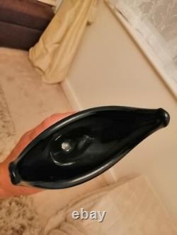 Vase en verre Sommerso tri-couleur Murano années 1970 pièce d'art 26 cm Flavio