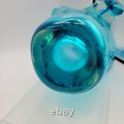 Vase en verre Sommerso turquoise et aqua, probablement Murano Seguso Vetri d'Arte des années 1960