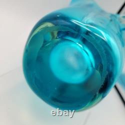 Vase en verre Sommerso turquoise et aqua, probablement Murano Seguso Vetri d'Arte des années 1960