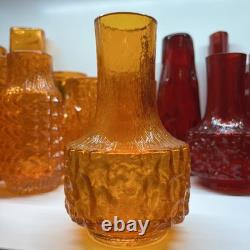 Vase en verre Whitefriars Tangerine Mallet 9818