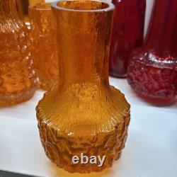 Vase en verre Whitefriars Tangerine Mallet 9818