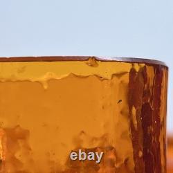 Vase en verre Whitefriars Tangerine Mallet 9818