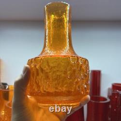 Vase en verre Whitefriars Tangerine Mallet 9818