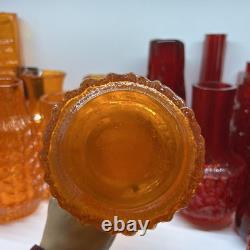 Vase en verre Whitefriars Tangerine Mallet 9818