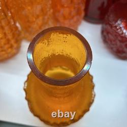 Vase en verre Whitefriars Tangerine Mallet 9818