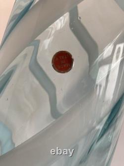 Vase en verre à rayures 'candy' de Cristalleria Artistica Toscana Empoli des années 1960, 50 cm