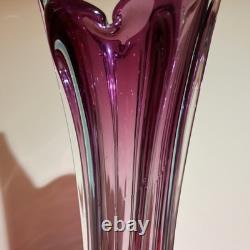 Vase en verre art Murano Sommerso, potentiellement par Cristallo Venezia 16 pouces
