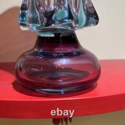 Vase en verre art Murano Sommerso, potentiellement par Cristallo Venezia 16 pouces