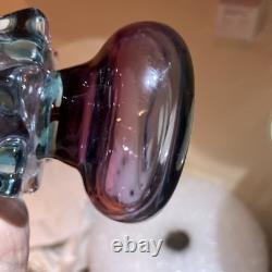 Vase en verre art Murano Sommerso, potentiellement par Cristallo Venezia 16 pouces