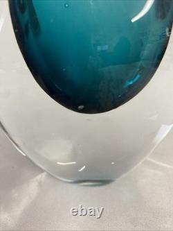 Vase en verre art aquatique suédois Vintage Josef Schott Smalandshyyan 1950