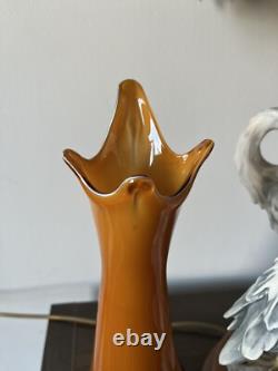 Vase en verre art déco en forme de balancier Cristalleria Fratelli Betti / Alrose Empoli vintage