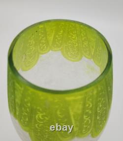 Vase en verre art déco français gravé en camée 1436