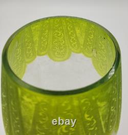 Vase en verre art déco français gravé en camée 1436