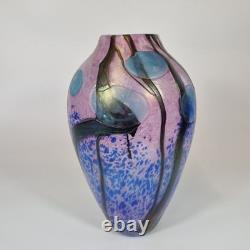 Vase en verre art irisé Liberty, 125ème anniversaire, 28 cm de haut