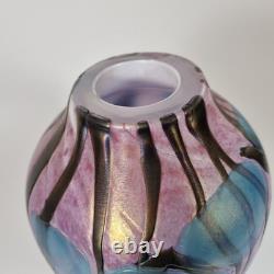 Vase en verre art irisé Liberty, 125ème anniversaire, 28 cm de haut