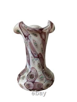 Vase en verre art miniature millefiori de Murano antique