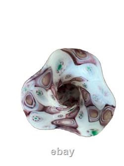 Vase en verre art miniature millefiori de Murano antique