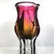 Vase En Verre Art Rose Vintage Tchèque Chribska Par Josef Hospodka Vers 1970 7 Bohème