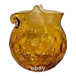 Vase en verre art vintage en ambre en forme de nid d'abeille, grand vase porte-bougie 9