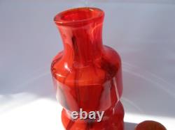 Vase en verre artistique Flora de la verrerie bohémienne Prachen conçu par Frantisek Koudelka