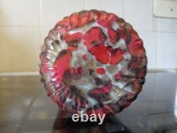 Vase en verre artistique Fratelli Toso Murano orange et aventurine des années 50, 9,75 pouces de hauteur 1/2