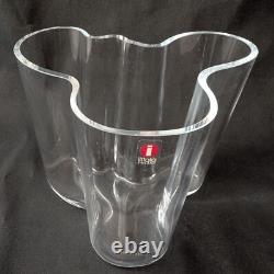 Vase en verre artistique Iitala Aalto 9,5 cm Alvar Aalto finlandais scandinave
