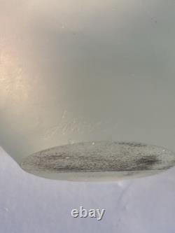 Vase en verre artistique LARGE James R. Wilbat 1995, presse-papier coloré abstrait, 14 pouces