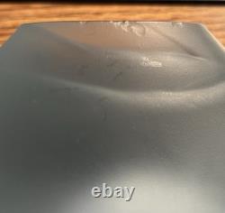 Vase en verre artistique LARGE James R. Wilbat 1995, presse-papier coloré abstrait, 14 pouces