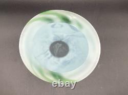 Vase en verre artistique Robert Eickholt Fleurs Anémone Iridescent 6,5 signé violet