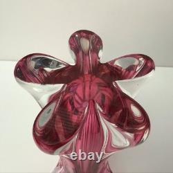 Vase en verre artistique Ruby Pink de Josef Hospodka pour Chribska, beau et grand