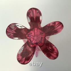 Vase en verre artistique Ruby Pink de Josef Hospodka pour Chribska, beau et grand