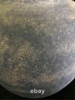 Vase en verre artistique Seguso Murano bleu pâle 'Scavo' avec prunts appliqués 10 x 7 C-1960's