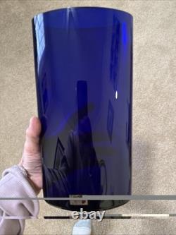 Vase en verre artistique VTG JM en cobalt bleu fait à la main Portugal 10 RARE Jorgen Mortensen