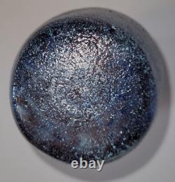 Vase en verre artistique à collages de colle bohémien antique tchèque 1525