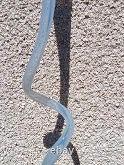 Vase en verre artistique bleu clair très haut avec tire-bouchon de 71 cm/28 pouces de hauteur