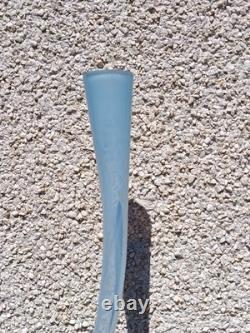 Vase en verre artistique bleu clair très haut avec tire-bouchon de 71 cm/28 pouces de hauteur