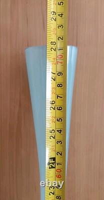 Vase en verre artistique bleu clair très haut avec tire-bouchon de 71 cm/28 pouces de hauteur