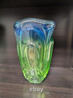 Vase en verre artistique bleu-vert