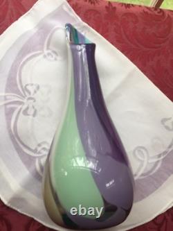 Vase en verre artistique de l’atelier de Stephen Rich Nelson, artiste de Pennsylvanie