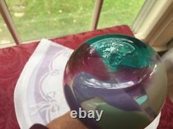 Vase en verre artistique de l’atelier de Stephen Rich Nelson, artiste de Pennsylvanie