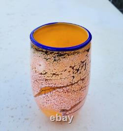 Vase en verre artistique de la série Keith Rowe Bushfire