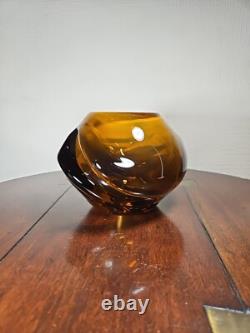 Vase en verre artistique de la série Rock des années 1970 de Tarbeklaas Eino Mäelt vintage