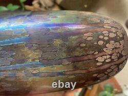 Vase en verre artistique de studio de Norman Stuart Clarke, signé et daté