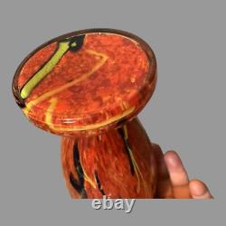 Vase en verre artistique de style tchèque vintage de fin de journée 10