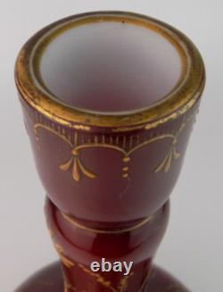 Vase en verre artistique décoré de dorure Bohemian Harrach. (numéroté)